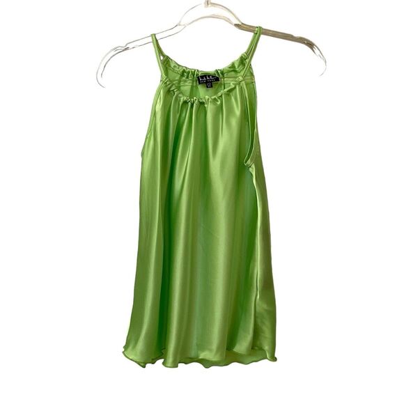 Nicole Miller Lime Green Tank Top Silky, Size XS NWT - Picture 3 of 14